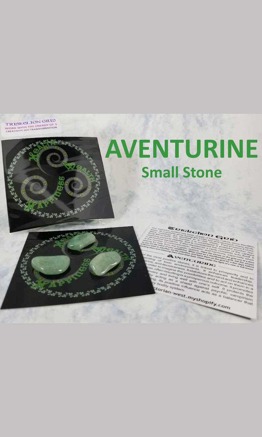 Triskelion Grid with Aventurine - Small Stones