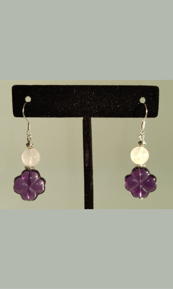 Amethyst & Rose Quartz Earrings