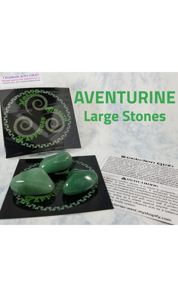 Triskelion Grid with Aventurine - Large Stones