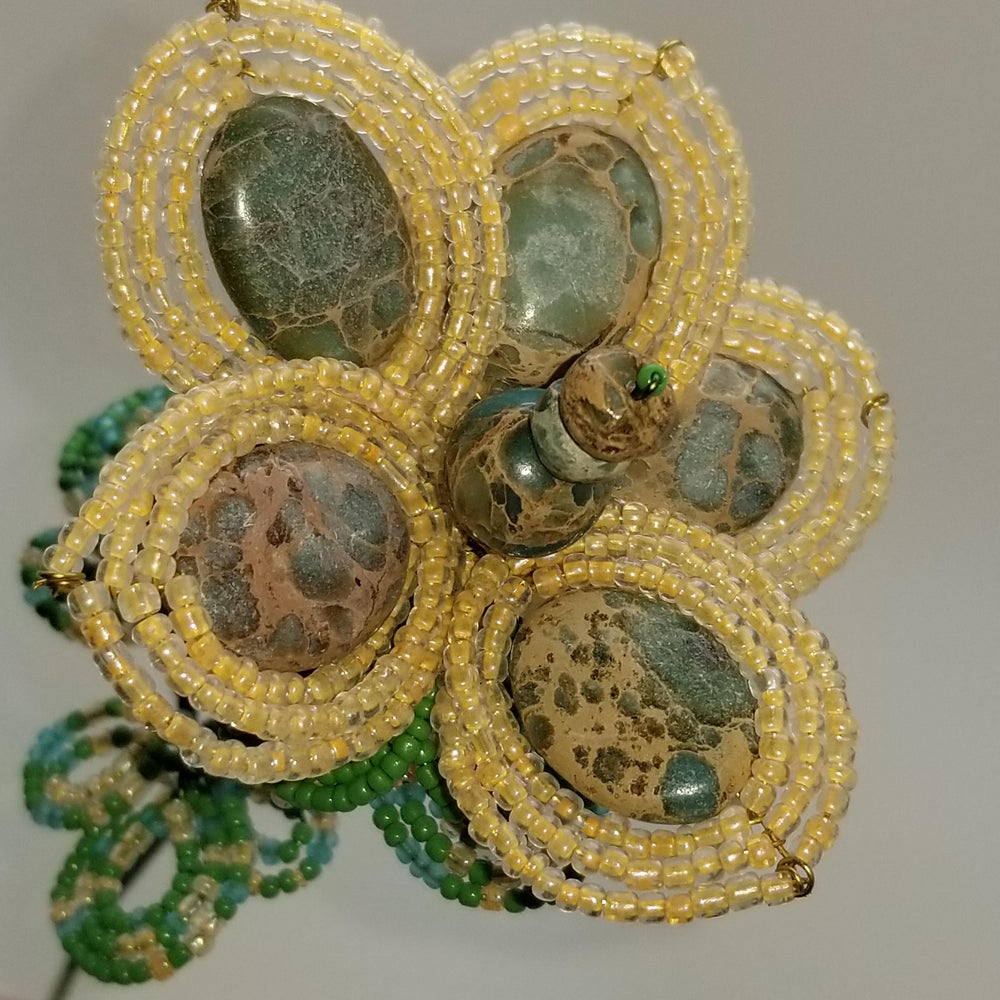 Snakeskin Jasper Stone Flower