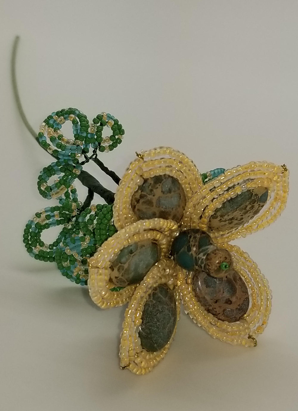 Snakeskin Jasper Stone Flower